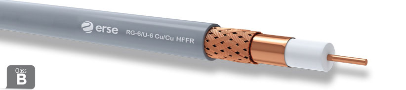 RG 6/U-6 Cu/Cu HFFR