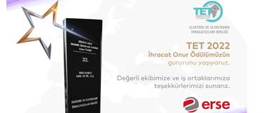 Erse Kablo, Elektrik ve Elektronik hracatlar Birlii Onur Listesinde Ykselmenin Gururunu Yayor